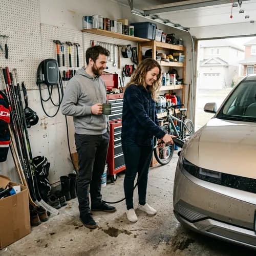 Hyundai IONIQ 5 on Emporia Level 2 charger